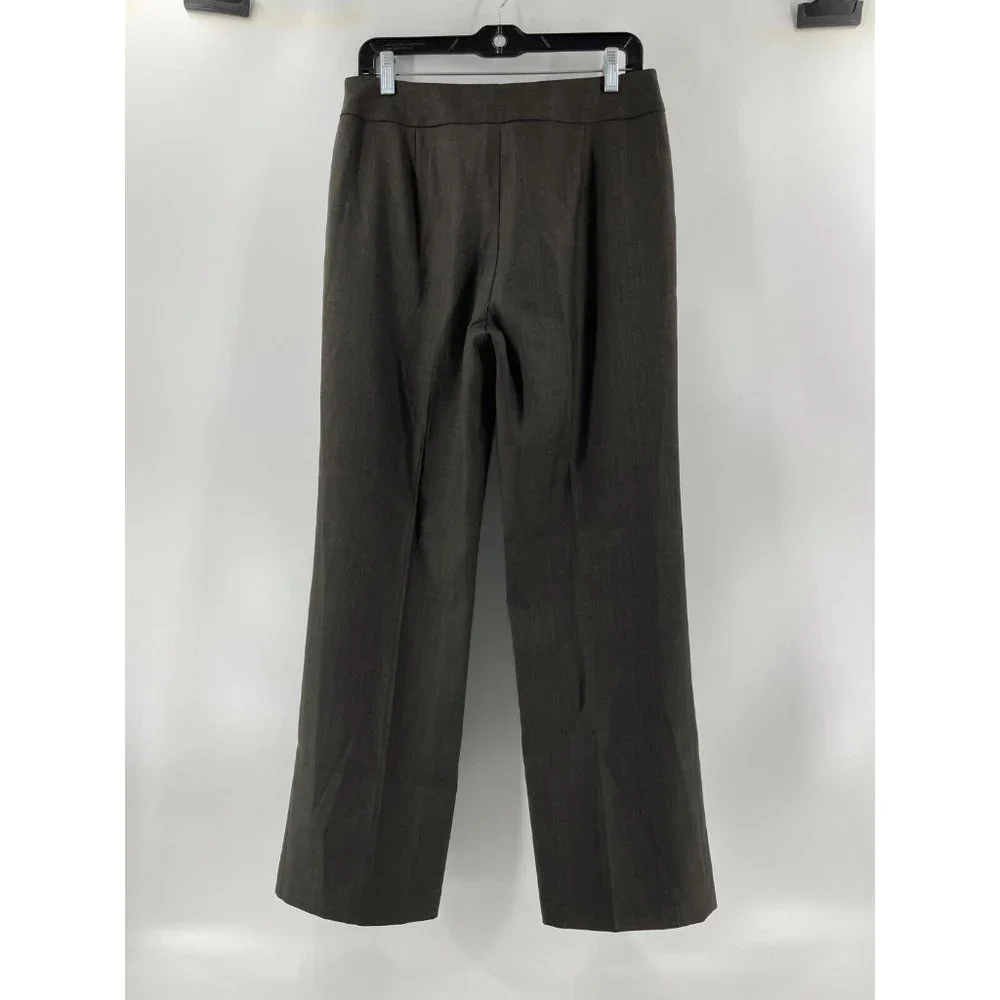 Nine West Women's Gray Flat Front Flare Leg Suit Dress Pants Size 6
